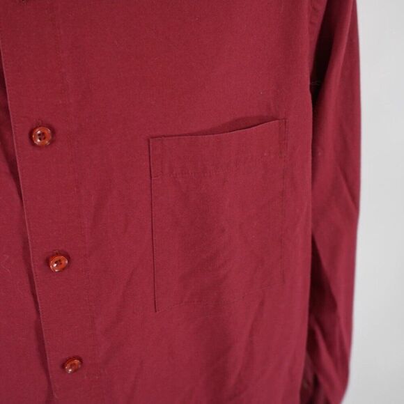 Pierre Cardin Slim Fit Red 2XL Collared Dress Shirt‎ Pocket Cotton Blend - Picture 2 of 10